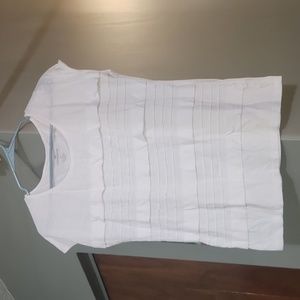 White Liz Claiborne Ruffle Tee
